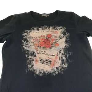 Vintage Y2K Xcit T Shirt Chocolat Gueron Boutron Paris Art to Wear -Small